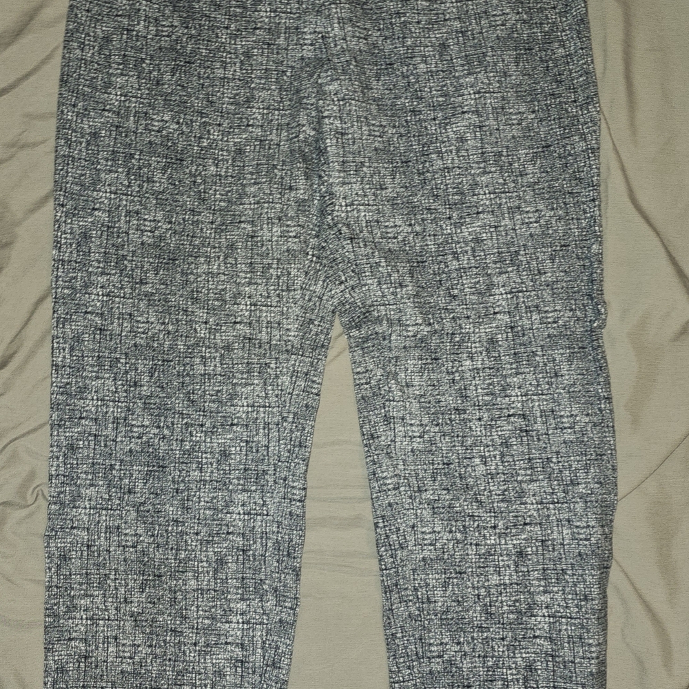 Women's Black And White Patterned Pants